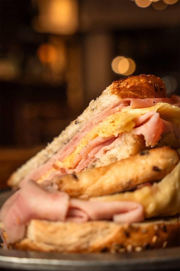 Ham and cheese toastie from the cafe menu
