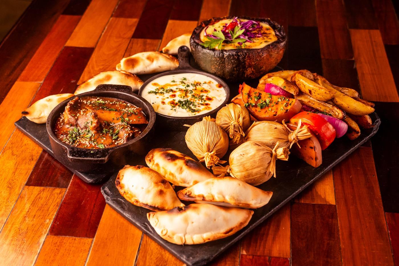 Regional sharing platter for groups at Aires Caseros